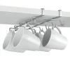 Porte tasse x10 Metaltex à fixer sur étagère