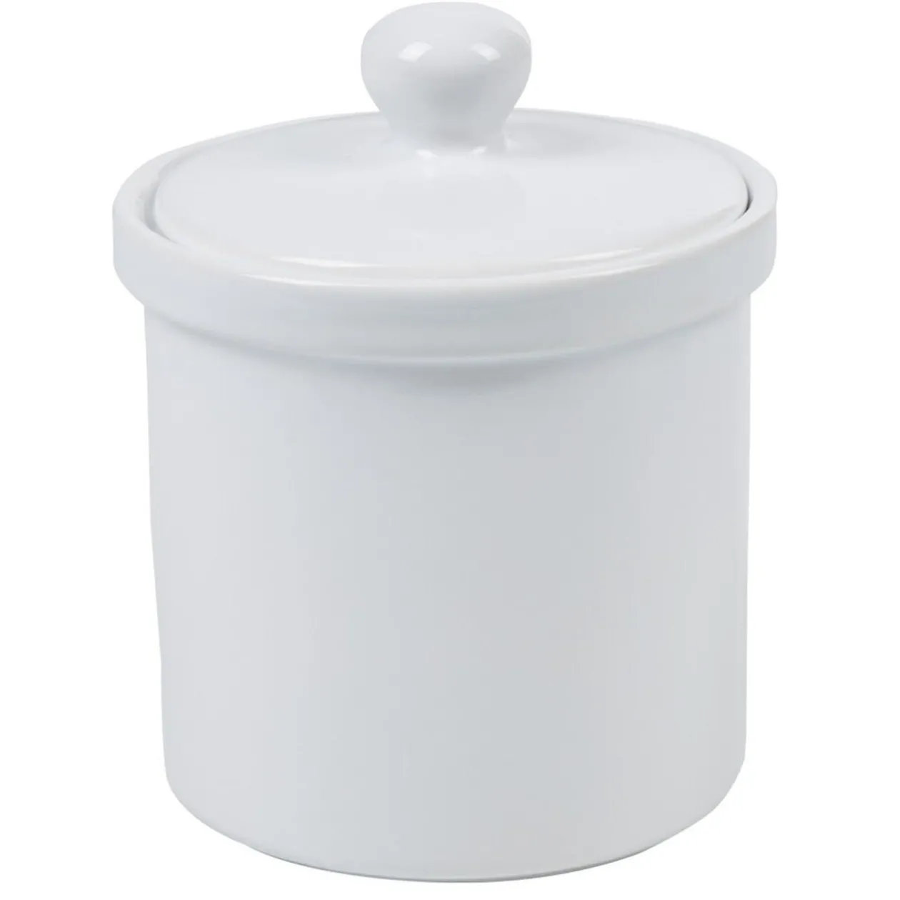 Pot avec couvercle blanc