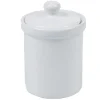 Pot avec couvercle blanc