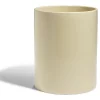 Pot de conservation 1,6L grès carreau de ciment couvercle bambou Ø14,2xH17,7cm