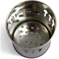 Pot range-couverts Ø10xH.15cm inox finition gris crocodile