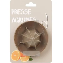 Presse agrume taupe h. 7 cm