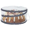 Protège plat rétractable filet tissu x2 - polyester Ø30xH14cm