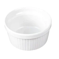 Ramequin en céramique blanc ø9,1xH.4,8 cm