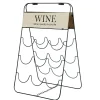 Range bouteilles 9 compartiments métal noir bois design Wine