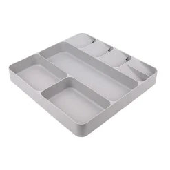 Range couvert 8 compartiments gris
