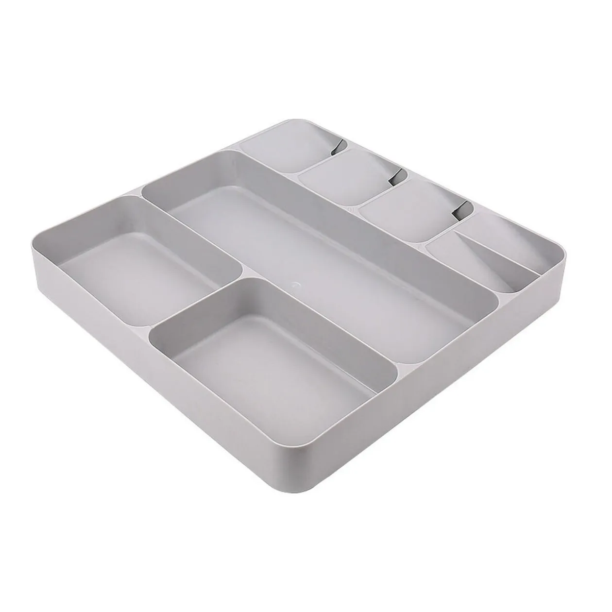 Range couvert 8 compartiments gris