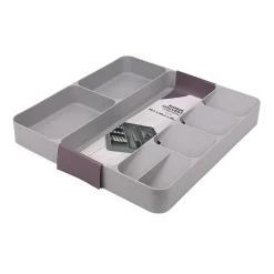 Range couvert 8 compartiments gris
