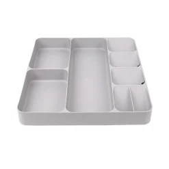 Range couvert 8 compartiments gris