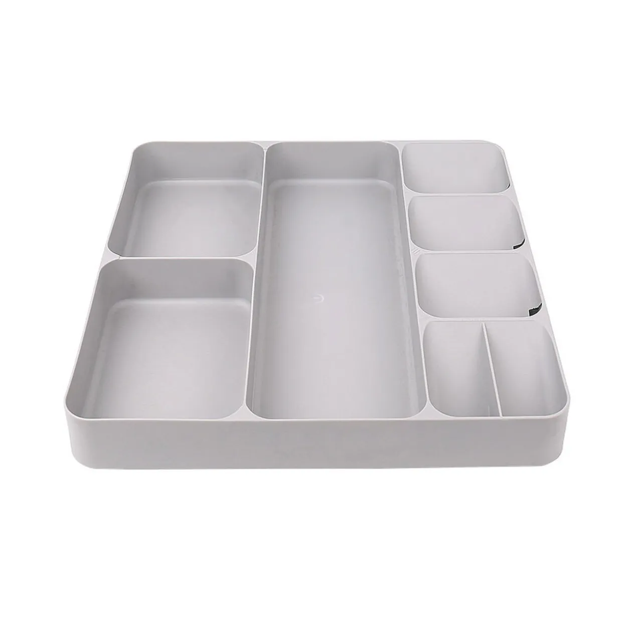 Range couvert 8 compartiments gris