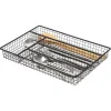 Range couvert pour tiroir grillage en fer noir
