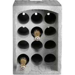 Range-bouteilles 12 emplacements gris