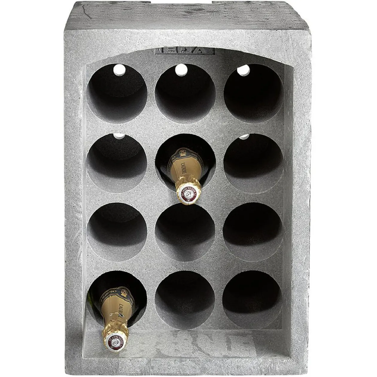 Range-bouteilles 12 emplacements gris