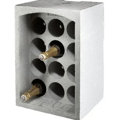 Range-bouteilles 12 emplacements gris