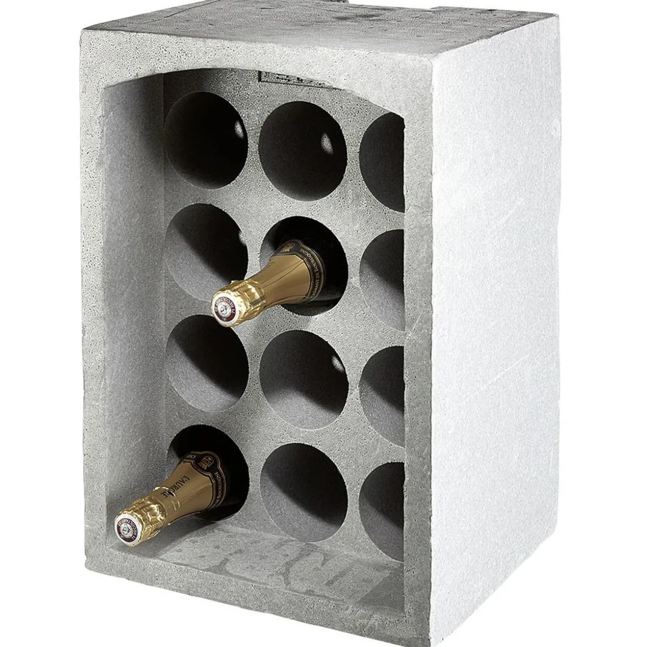 Range-bouteilles 12 emplacements gris
