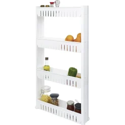 Resserre légume 4 niveaux blanc 54x12,2xH101 cm