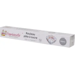 Rouleau de pâte à sucre blanc