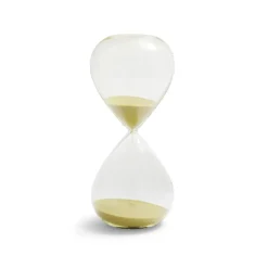 Sablier verre sable jaune Ø8xH20cm