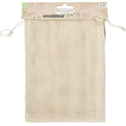 Sac en coton blanc x3