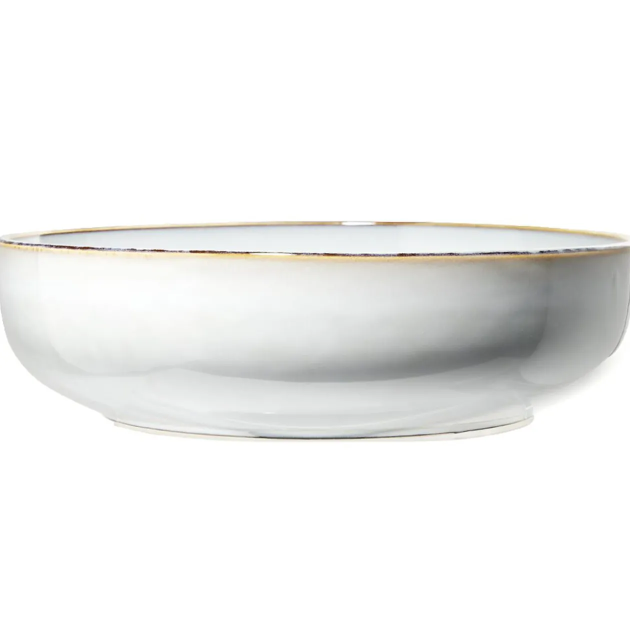 Saladier bas en faïence bleu bord foncé Ø23xH7cm