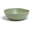 Saladier en faïence vert Ø25xH8cm