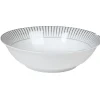 Saladier en porcelaine motif argenté