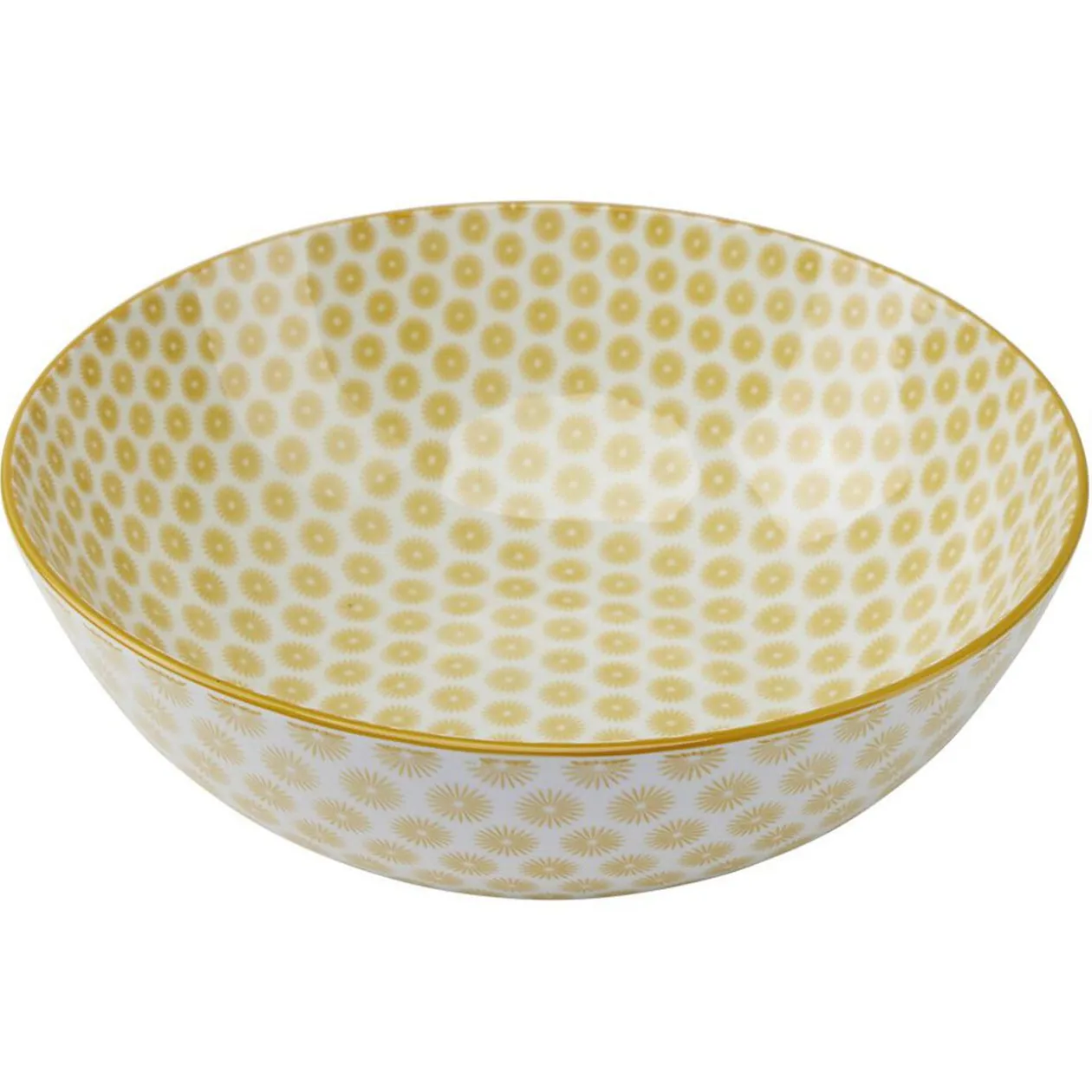 Saladier en porcelaine motif graphique coloré x2