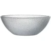 Saladier en verre design relief transparent x2