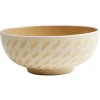 Saladier faïence à motifs Ø20xH8,5cm