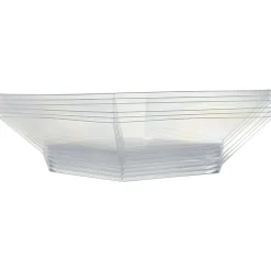 Saladier plastique carré transparent 22x22xH6,2 cm x12