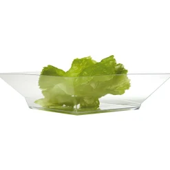 Saladier plastique carré transparent 22x22xH6,2 cm x12