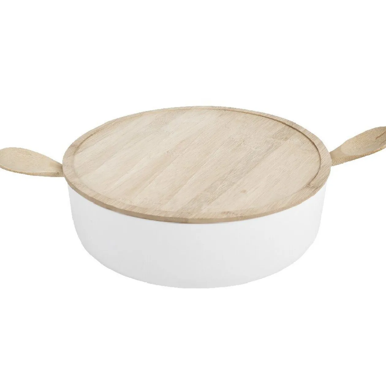 Saladier plastique et couverts