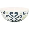 Saladier rond motif carreau de ciment gris et blanc