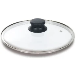 Sauteuse aluminium noir avec couvercle verre et poignée amovible Ø24cm