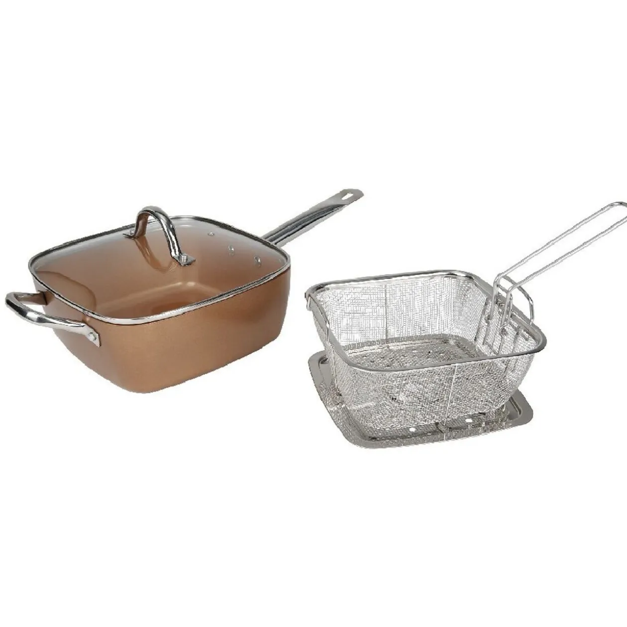 Sauteuse multifonctions cuivrée