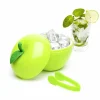 Seau à glacons forme pomme verte avec pince