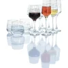 Service à verre transparent avec inscriptions phrases x12