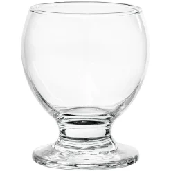 Service Verre ballon à pied transparent - Lot de 12