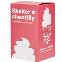 Shaker à chantilly manuel tranparent rose