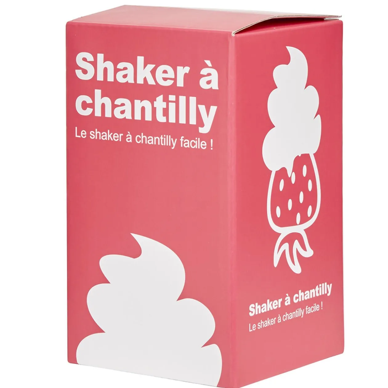 Shaker à chantilly manuel tranparent rose