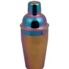 Shaker métal irisé en acier et verre