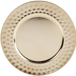 Sous assiette plastique doré effet diamant