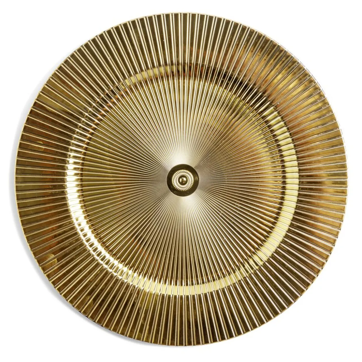 Sous assiette rond strié jaune doré Ø33cm