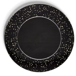 Sous assiette ronde noir et doré Ø33cm