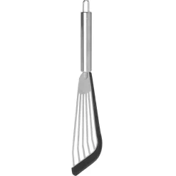 Spatule en acier avec bord silicone