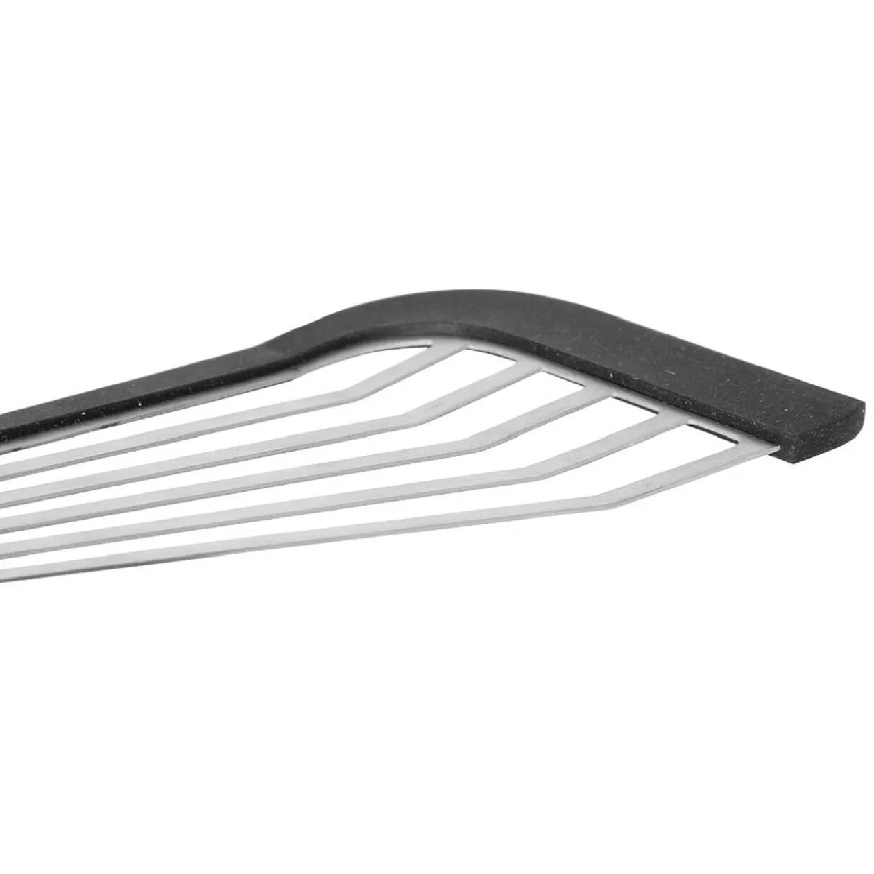 Spatule en acier avec bord silicone