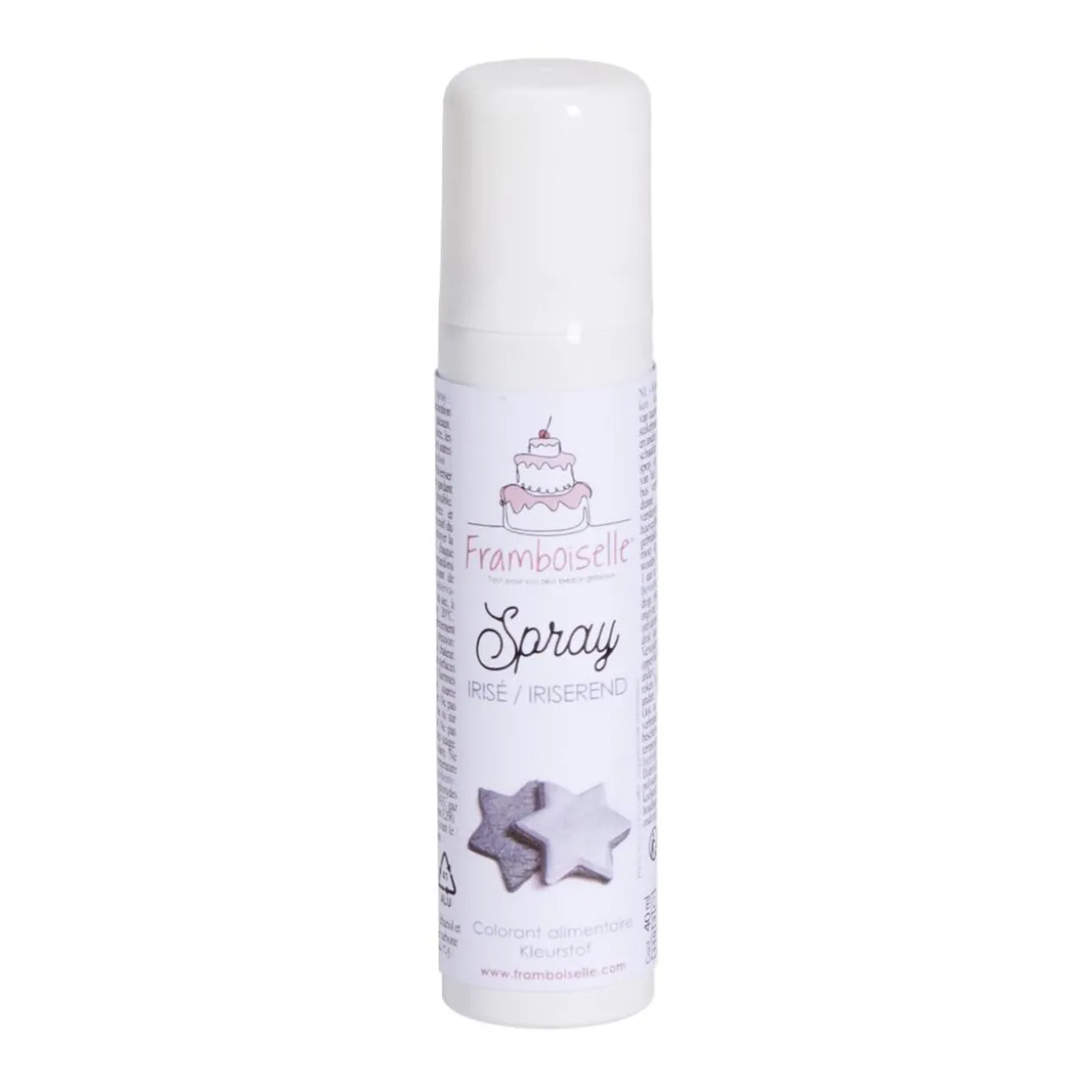 Spray colorant alimentaire argenté Framboiselle