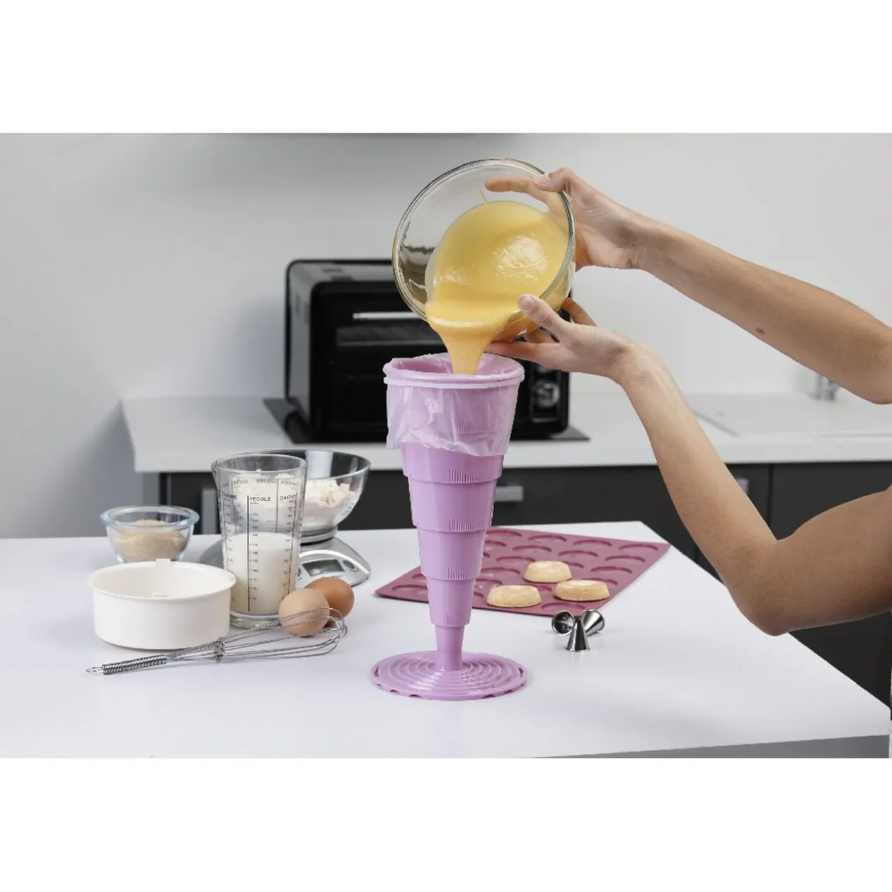 Support poche à douille silicone