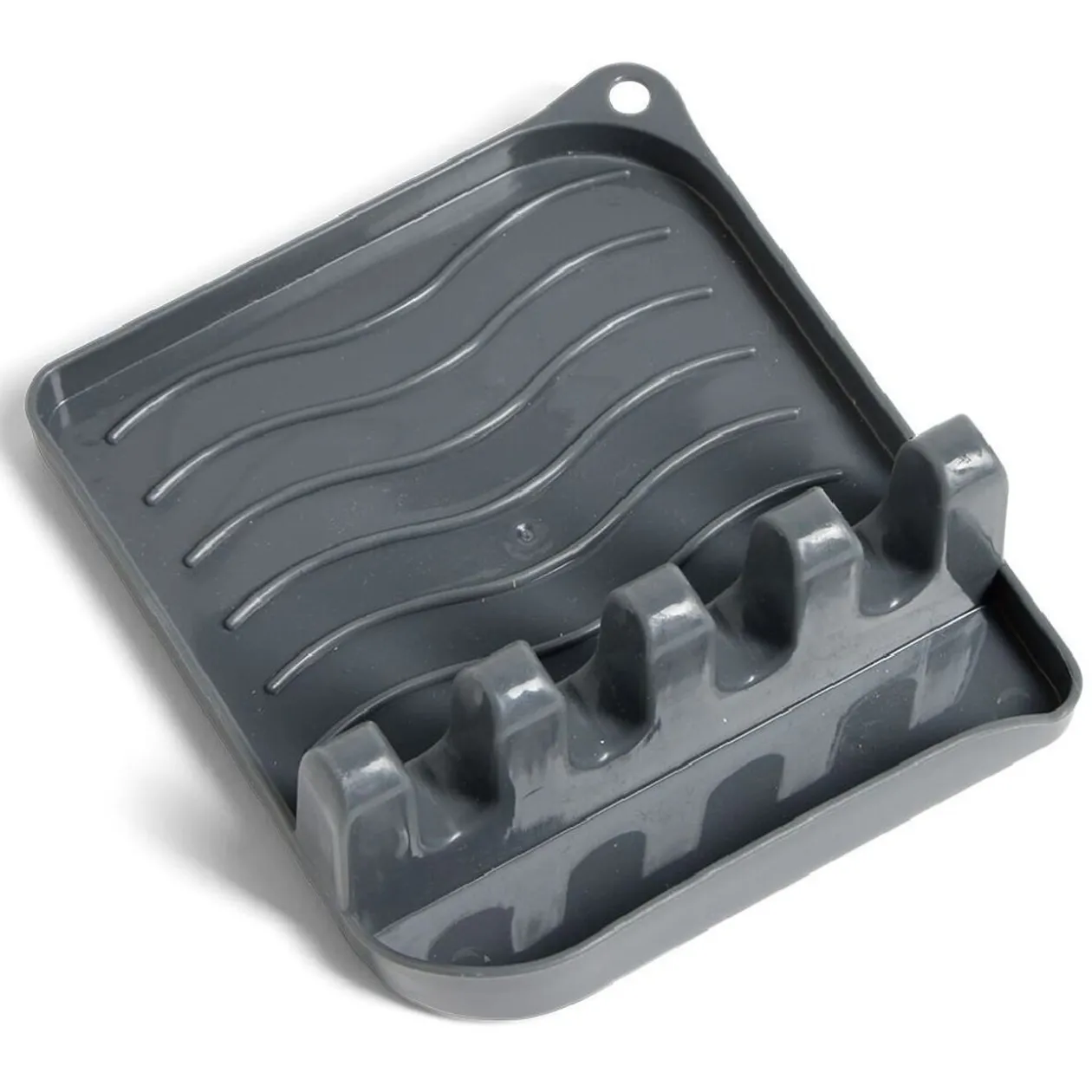 Support repose-cuillères plastique gris