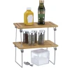 Étagère superposable bambou et métal